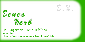 denes werb business card